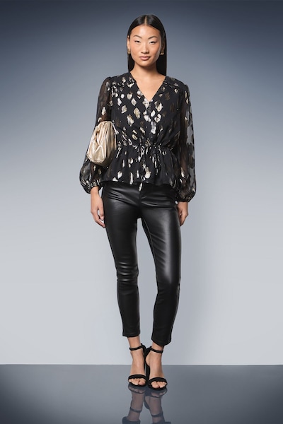 Dorothy Perkins Petite Coated Skinny Jean Black