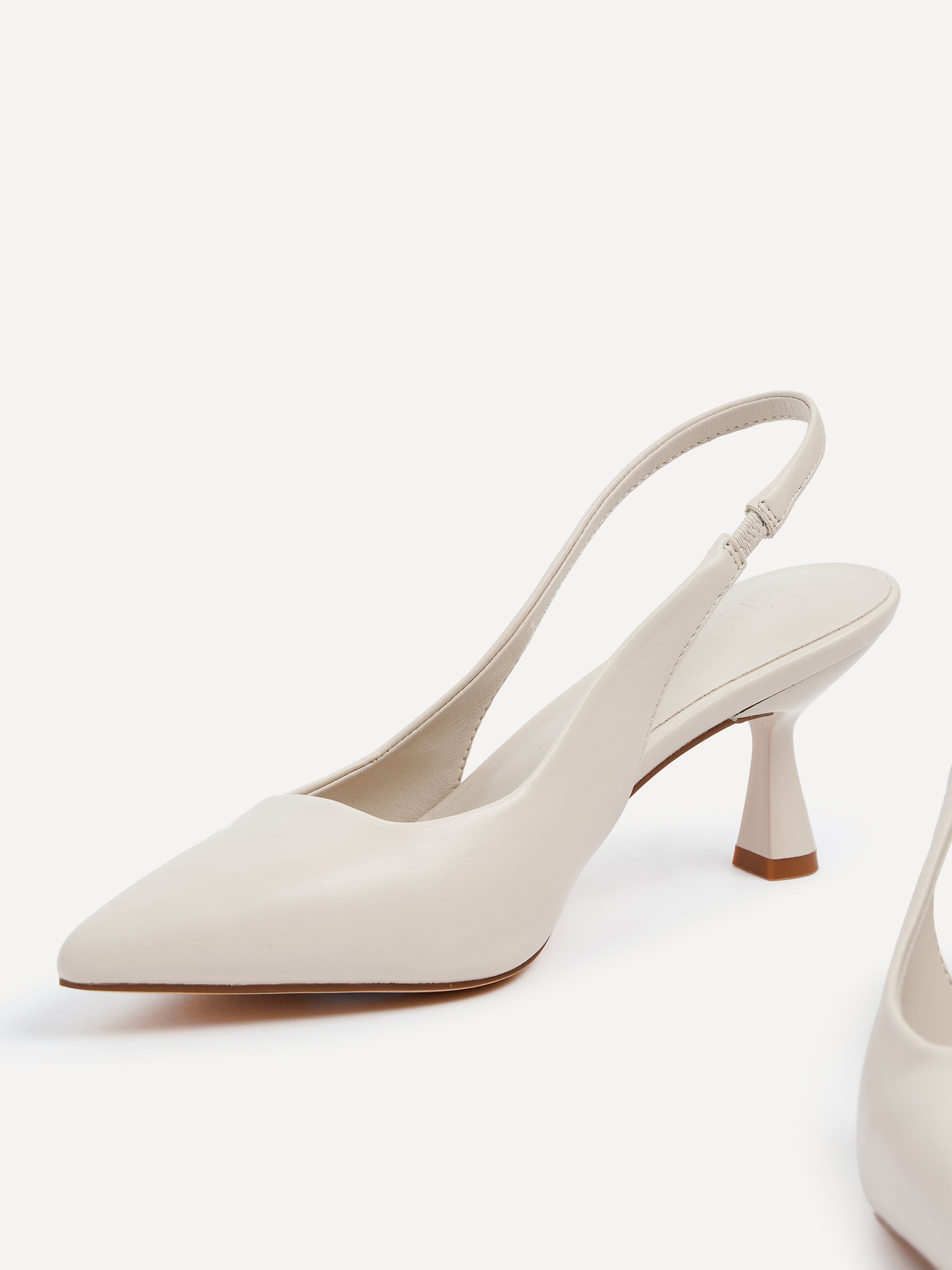 Linzi Presley Nude Faux Leather Sling Back Low Court Heel image 4