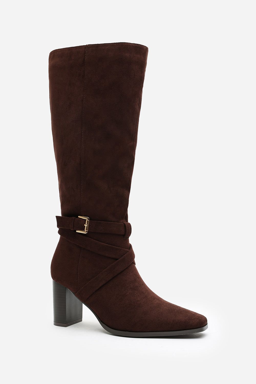 Where's That From 'Tamsin' Knee High Boots With Wrap Buckle Strap image 3