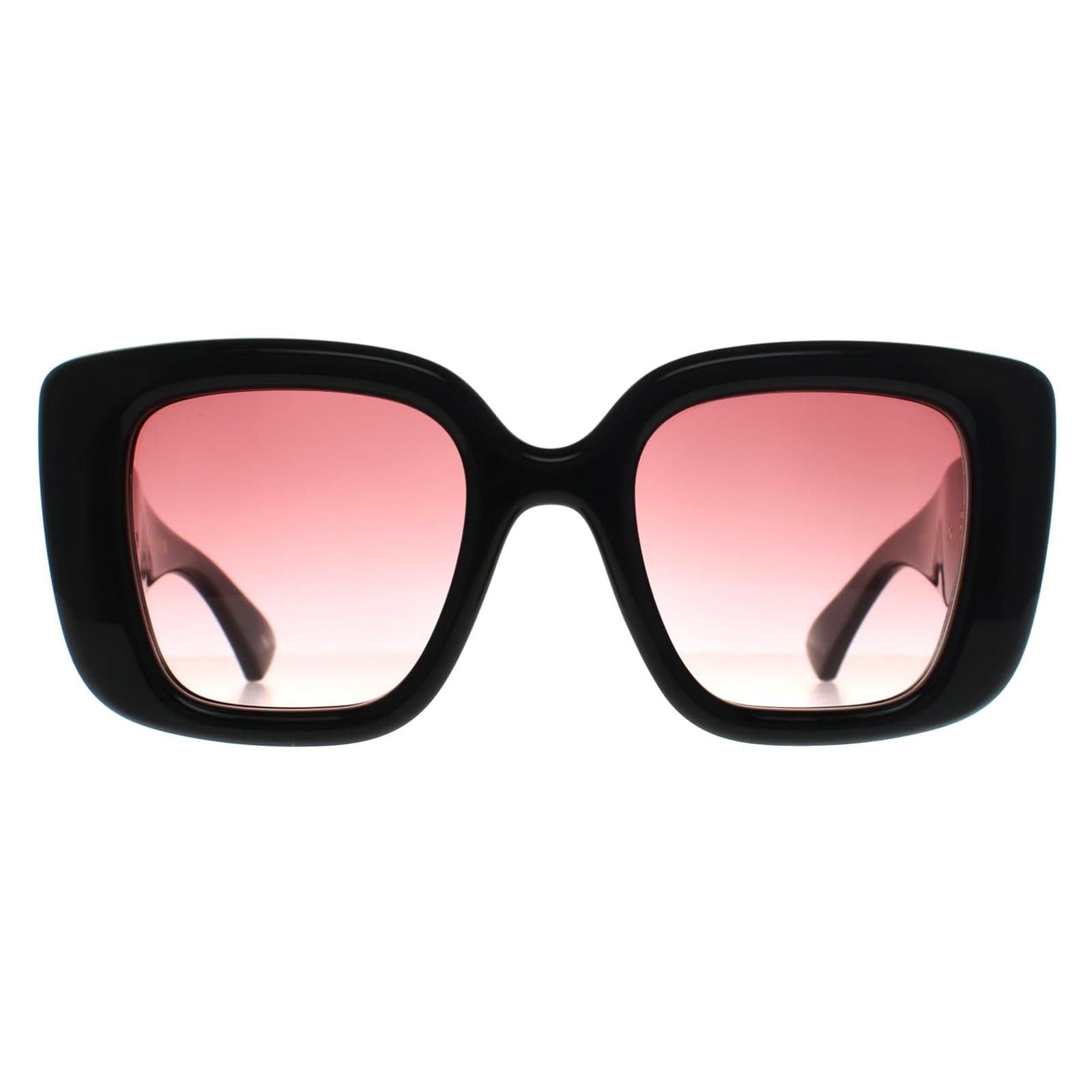 Gucci Square Shiny Black Red Gradient  GG1975S image 1