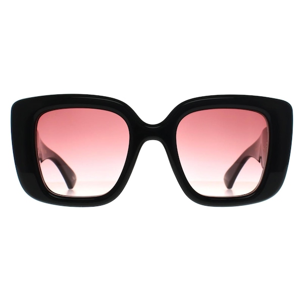 Gucci Square Shiny Black Red Gradient  GG1975S