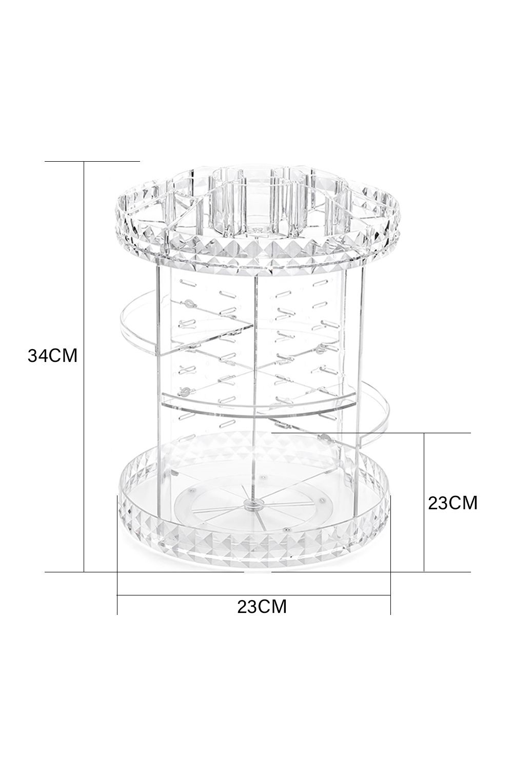 Living and Home 360 Roating Cosmetic Organizer Transparent Acrylic Rotating Multifunctional Makeup Organizer image 6