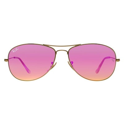 Ray-Ban Aviator Mens Gold Cyclamen Flash Sunglasses