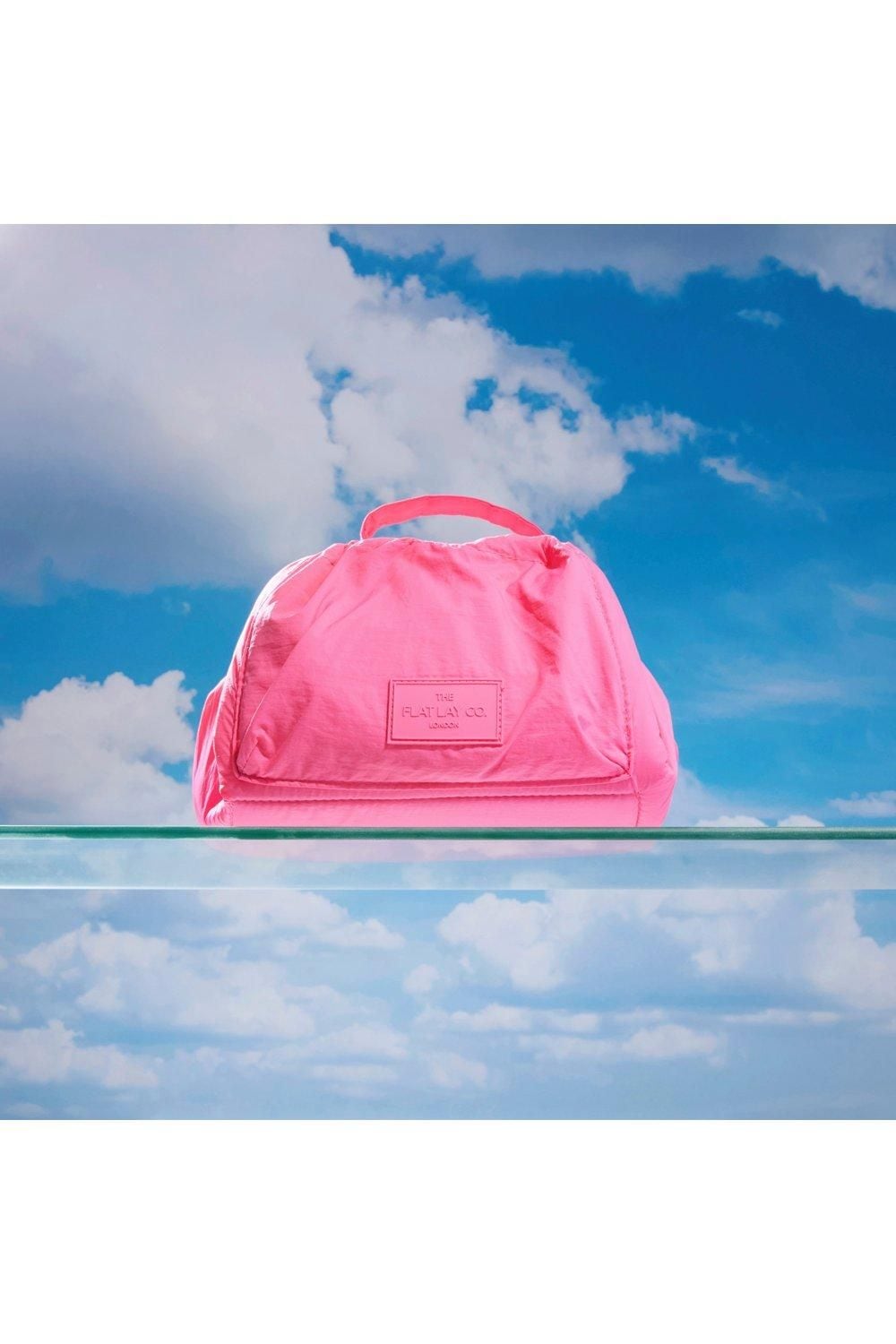 The Flat Lay Co The Flat Lay Co. Drawstring Makeup Bag in Pink Parachute Multi image 2