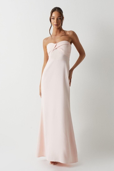 Coast Twist Bandeau Crepe Bridesmaid Dress Blush