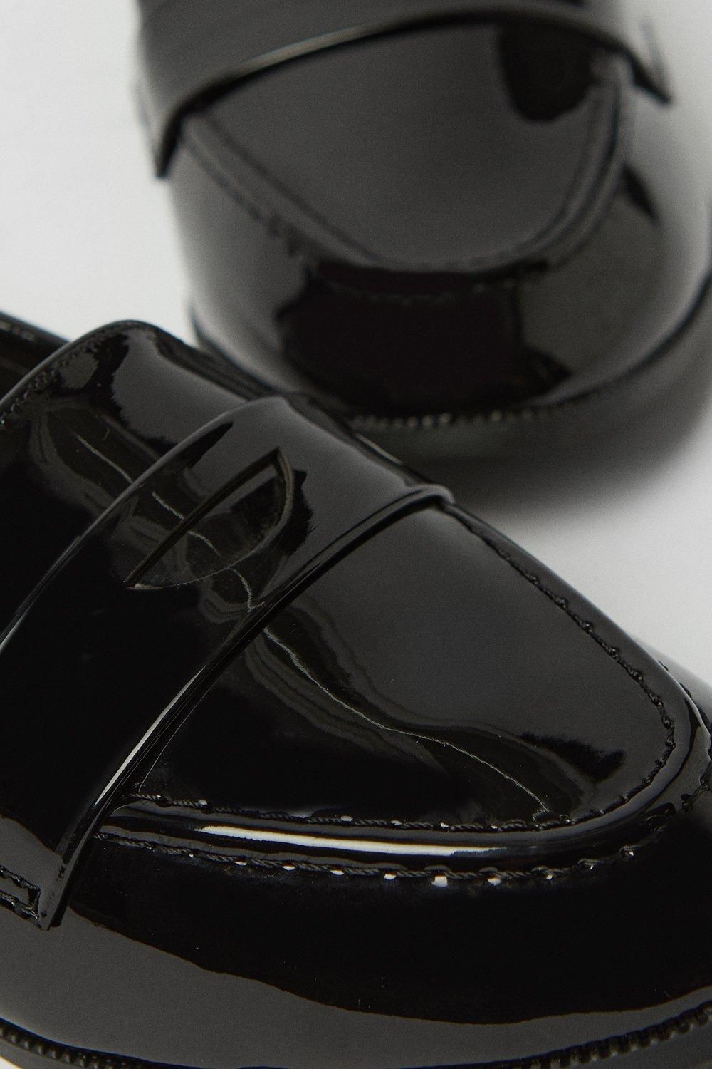 Dorothy Perkins Wide Fit Lana Penny Loafers True Black image 4