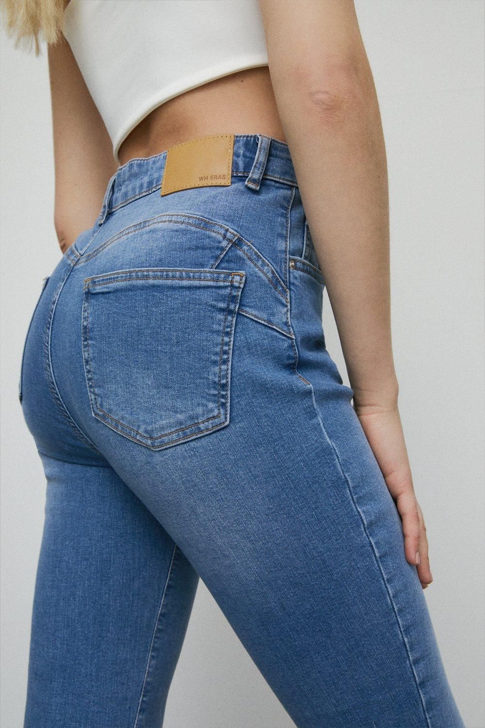 Warehouse 98s Denim Sculpting Skinny Jean Pale Wash image 3