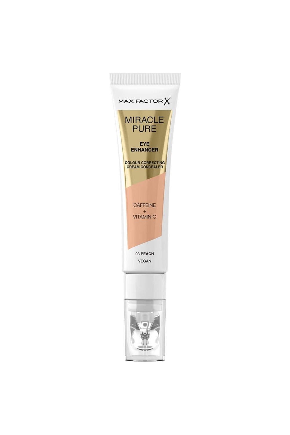Max Factor Miracle Pure Colour Correcting & Anti-Fatigue Eye Enhancer Cream Concealer Peach image 1