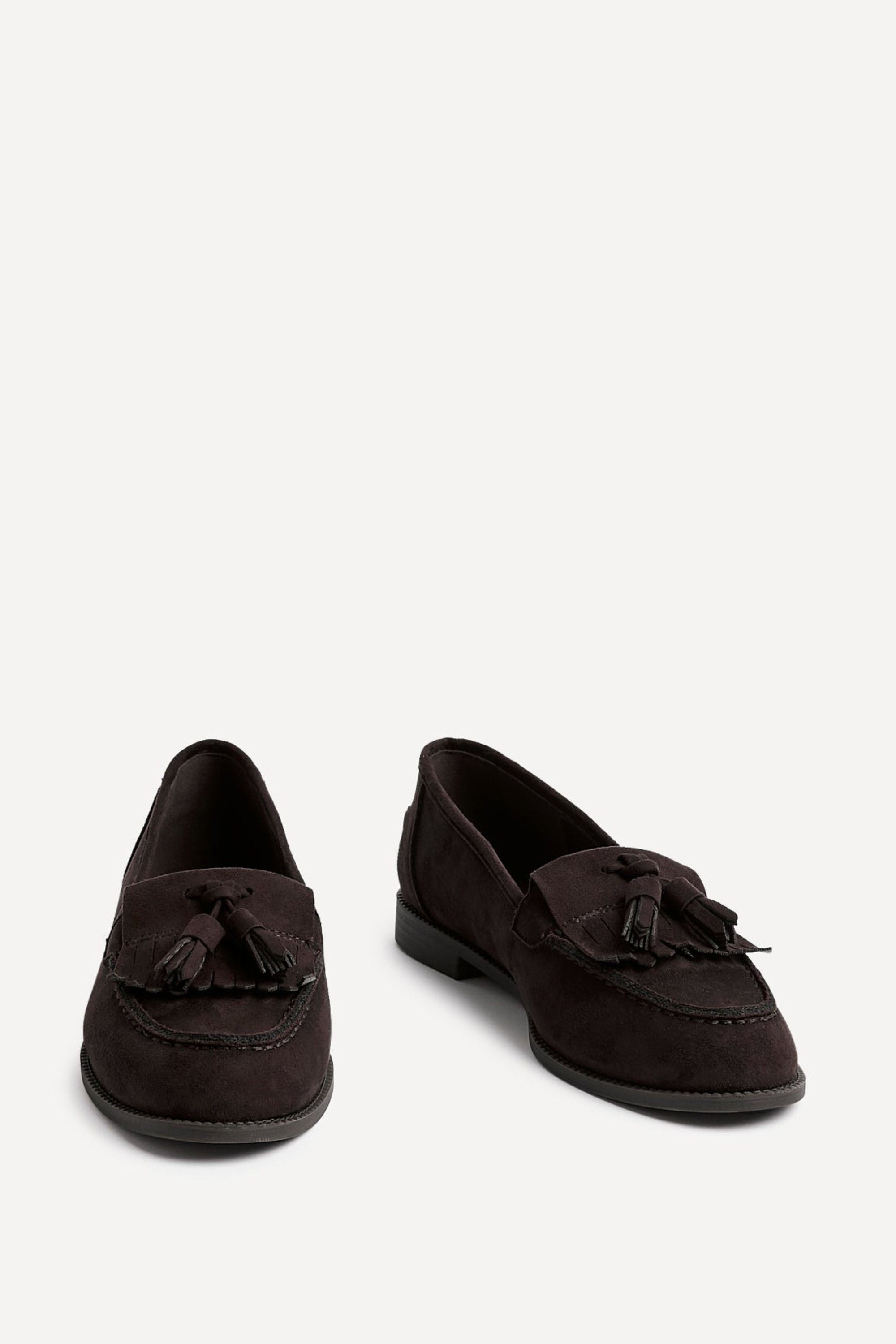 Linzi Rosemary Brown Faux Suede Classic Slip On Loafer image 3