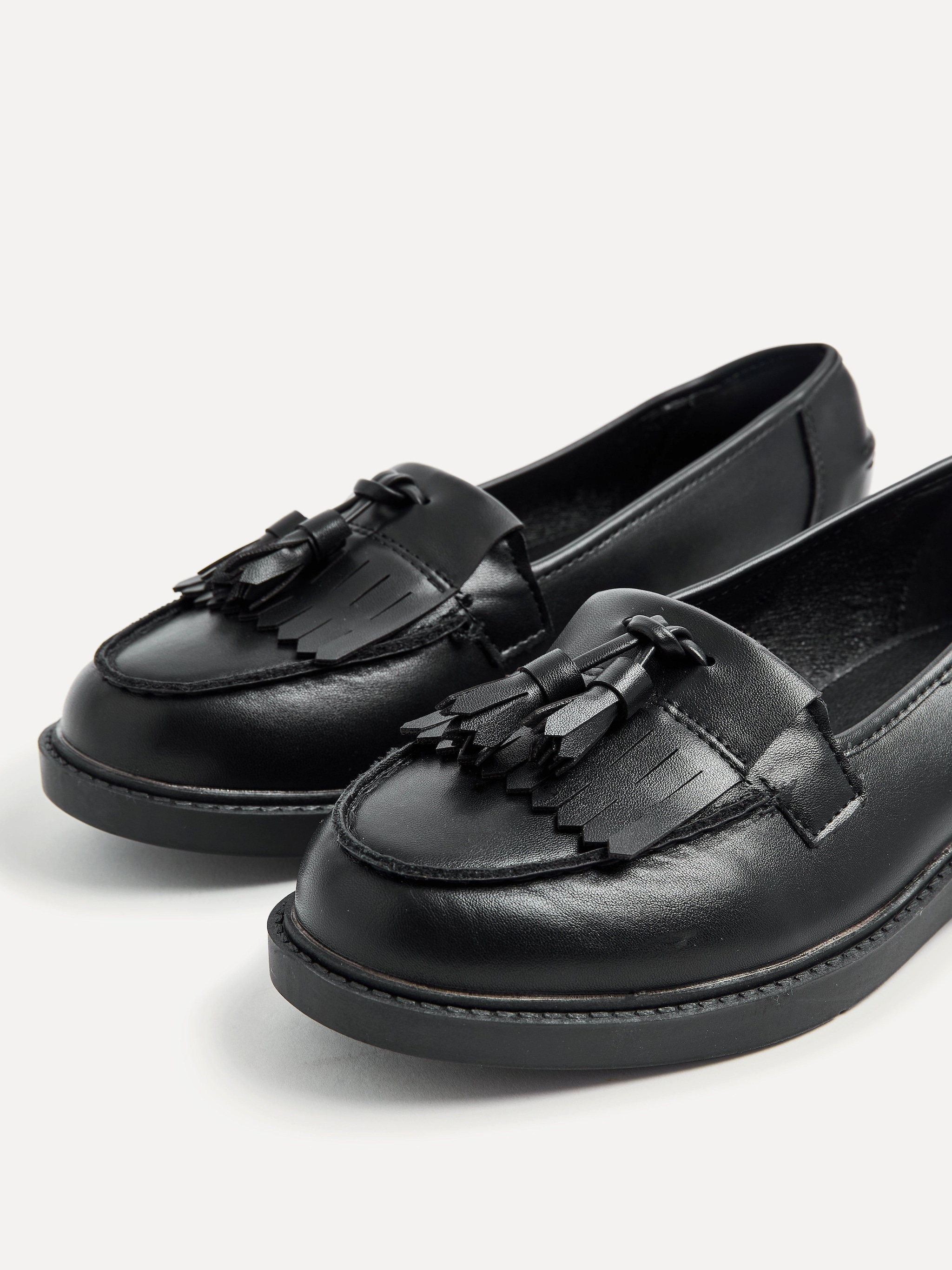 Linzi Kassidy Wide Fit Black Faux Loafer image 4