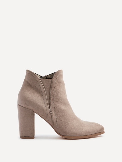Linzi Freda Mocha Faux Suede Block Heeled Ankle Boot