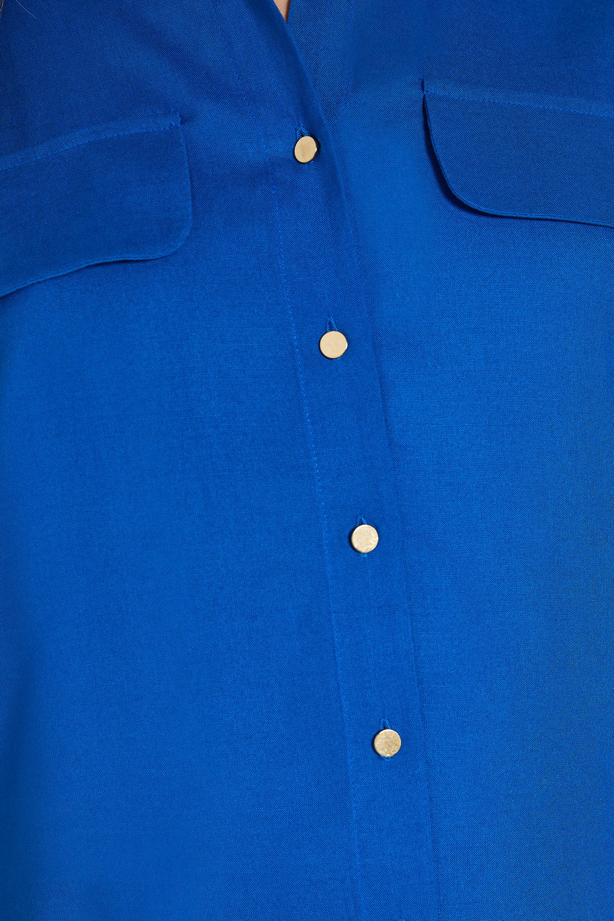 Dorothy Perkins Button Up Roll Sleeve Blouse Cobalt image 5