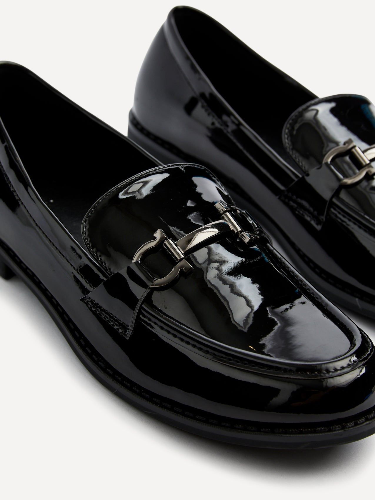 Linzi Belle Black Patent Slip On Loafer image 5