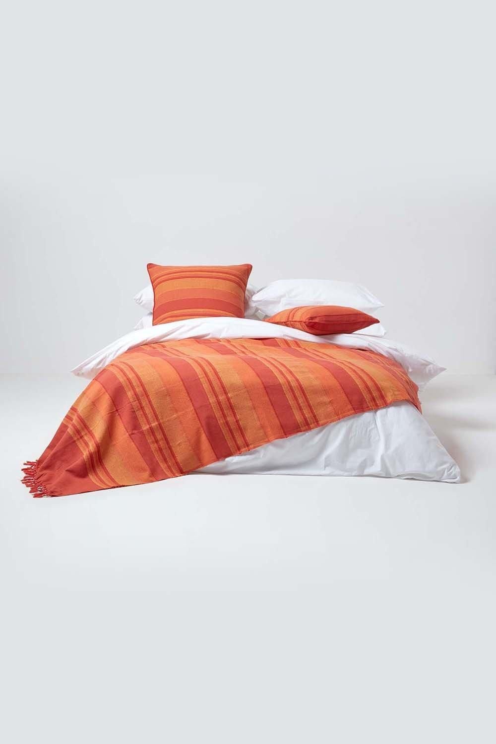Homescapes Cotton Striped Morocco Cushion Cover image 4