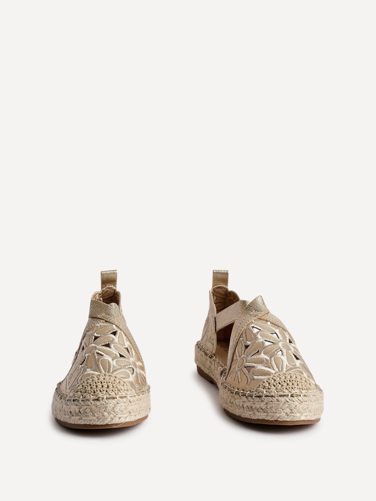 Linzi Jillian Gold Faux Leather Espadrille Sandals image 3