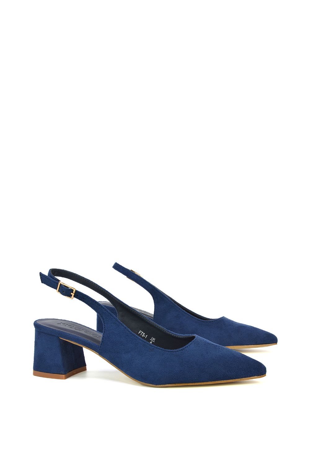 XY London 'Becky' Pointed Toe Slingback Court Shoe Heels image 5