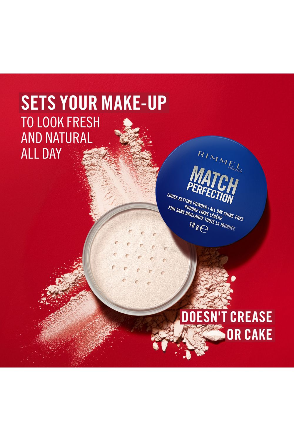 Rimmel London Match P Loose Setting Powder 18g Translucent Honey image 4