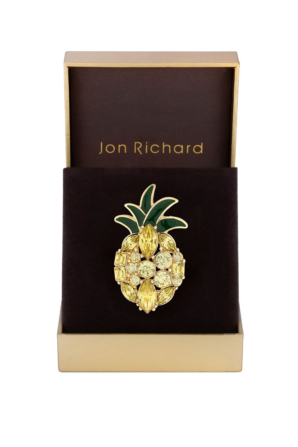 Jon Richard Gold Plated Pineapple Brooch - Gift Box image 1