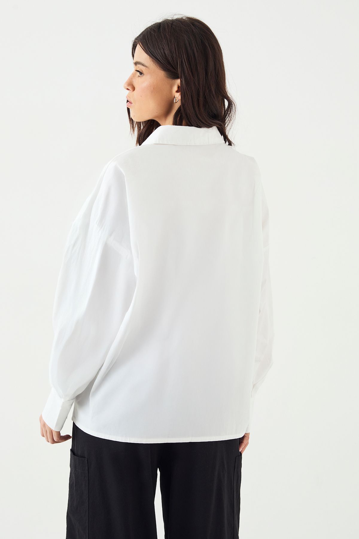 DSGN Studio DSGN Studio Oversized Cotton Poplin Shirt White image 2