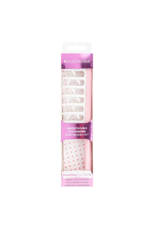 Brushworks Smoothing Curl Comb Pink
