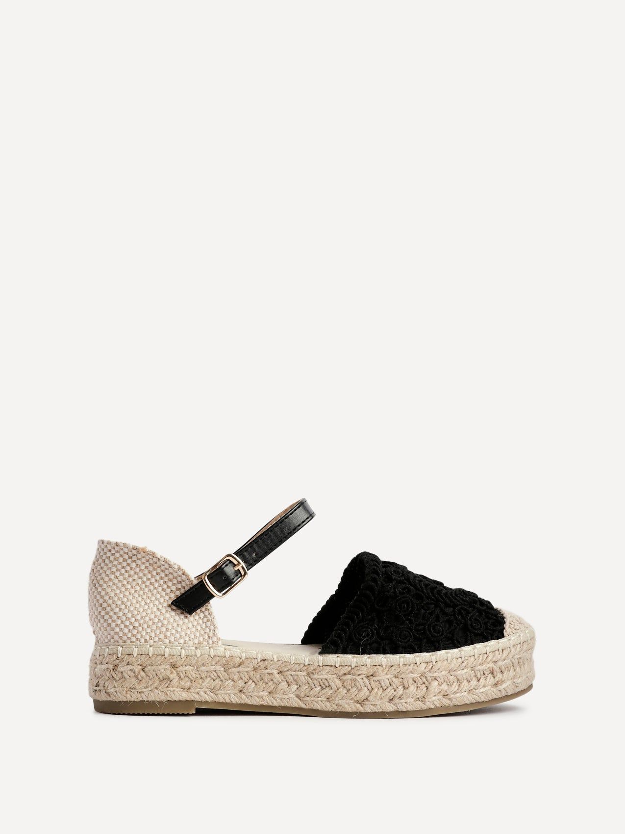 Linzi Adelina Black Woven Espadrille Sandals