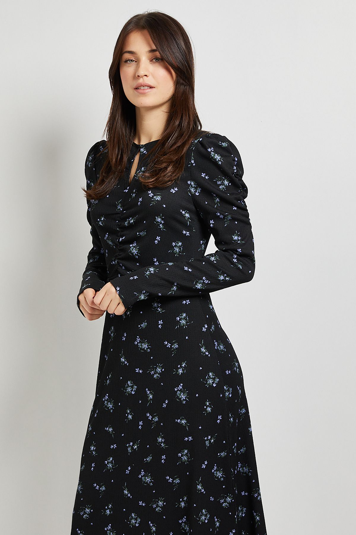 Dorothy Perkins Floral Keyhole Midi Dress Floral image 2