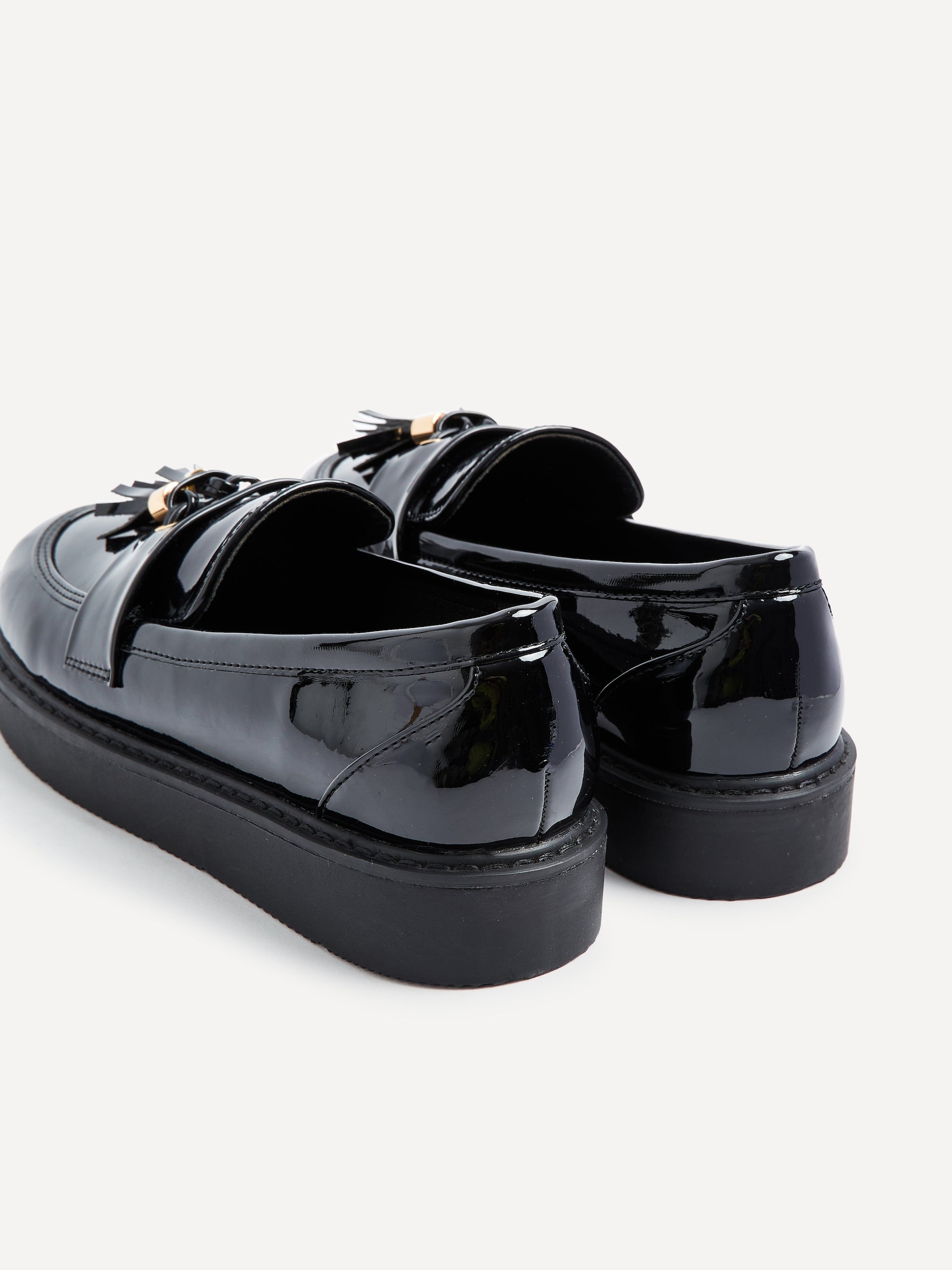Linzi Gemina Black Faux Patent Loafer image 5