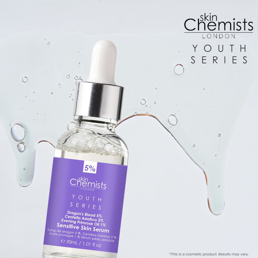 skinChemists Youth Series Sensitive Skin Serum Dragon's Blood 5%, Centella Asiatica 3%, Evening Primrose Oil 1% 30ml image 5