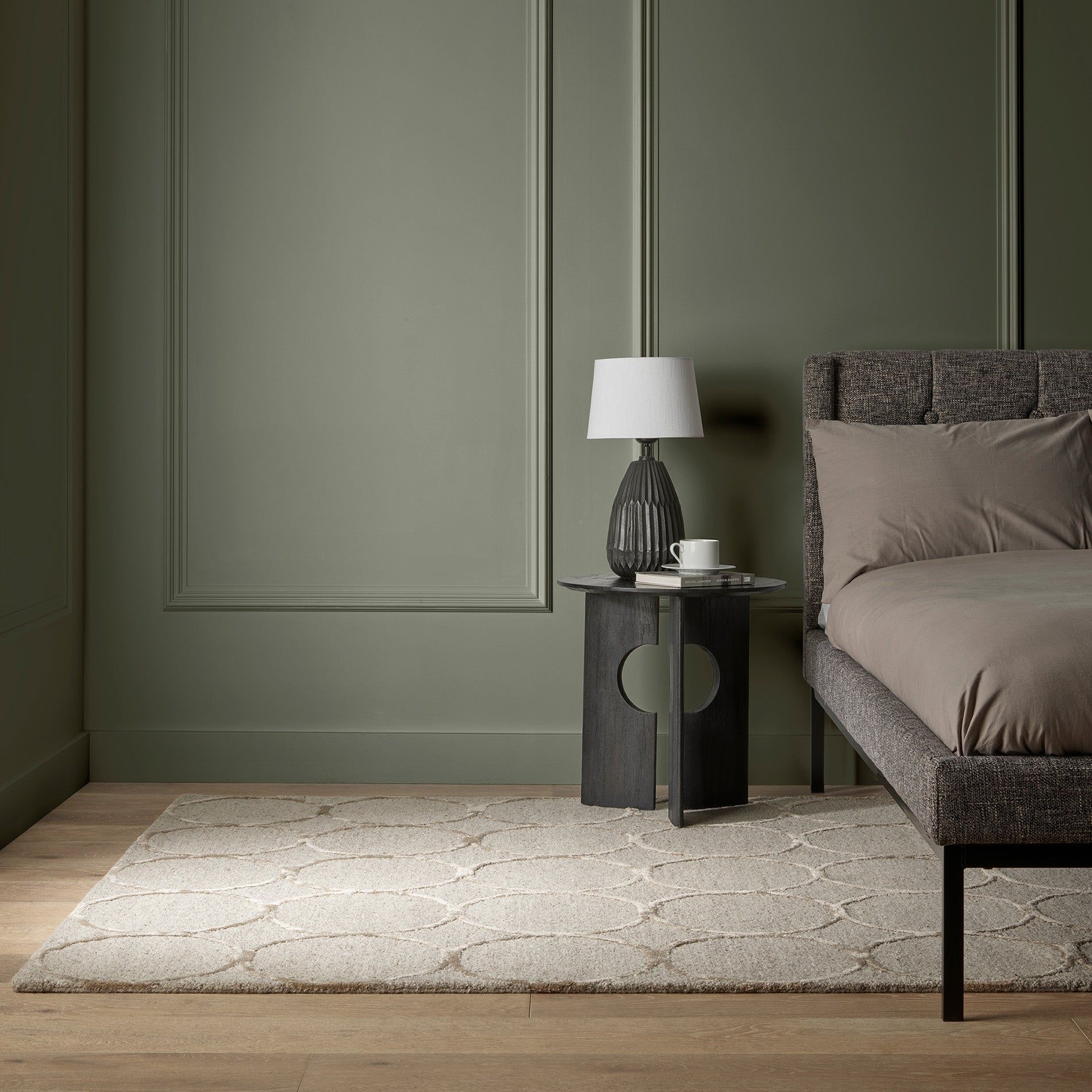 Industville Alva Hand Tufted Wool and Viscose Rug  -  Brown image 3