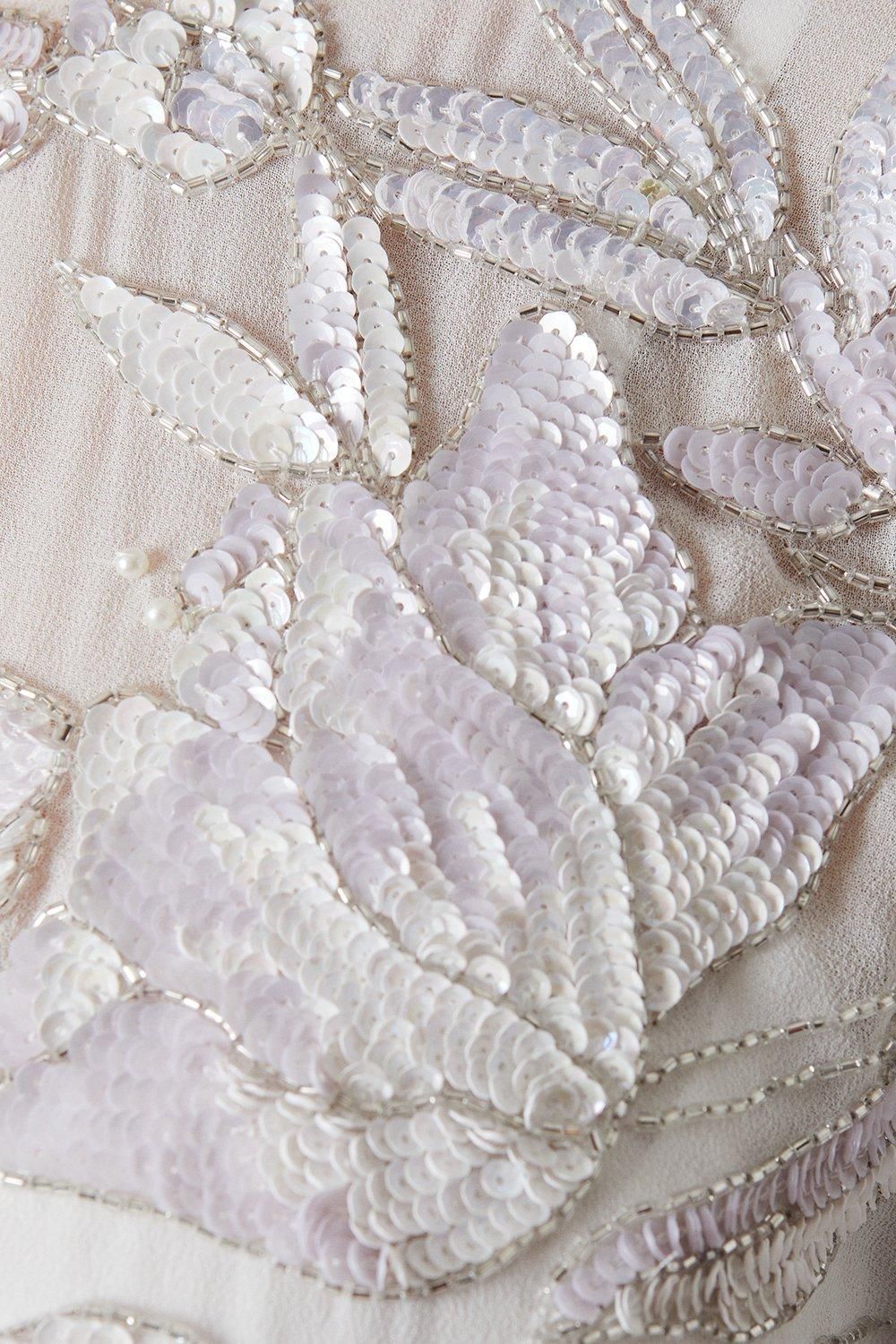 Coast Long Sleeve Embellished Bodice Wedding Dress Ivory image 5