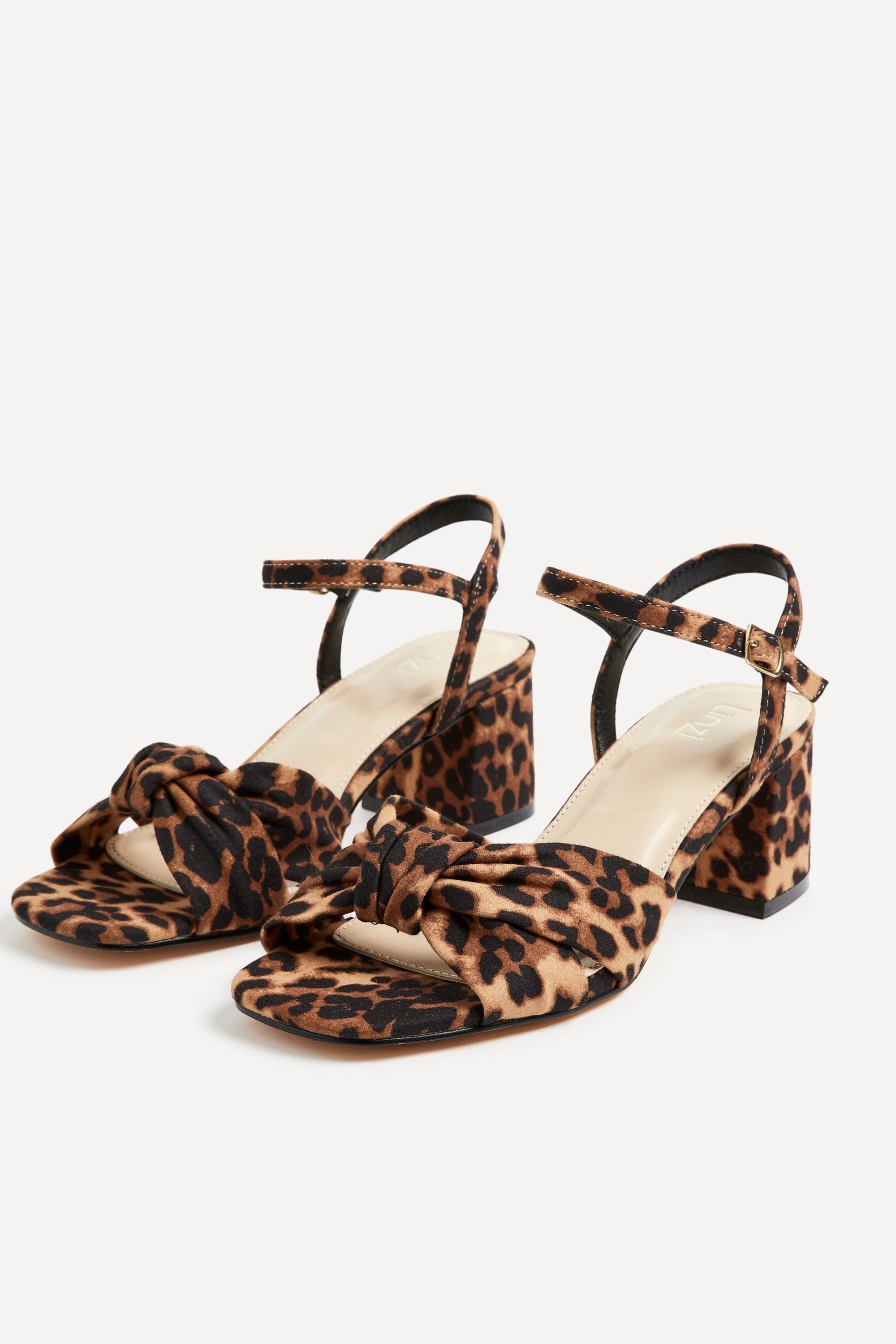 Linzi Charlotte Leopard Print Suede Block Heeled Sandal image 5