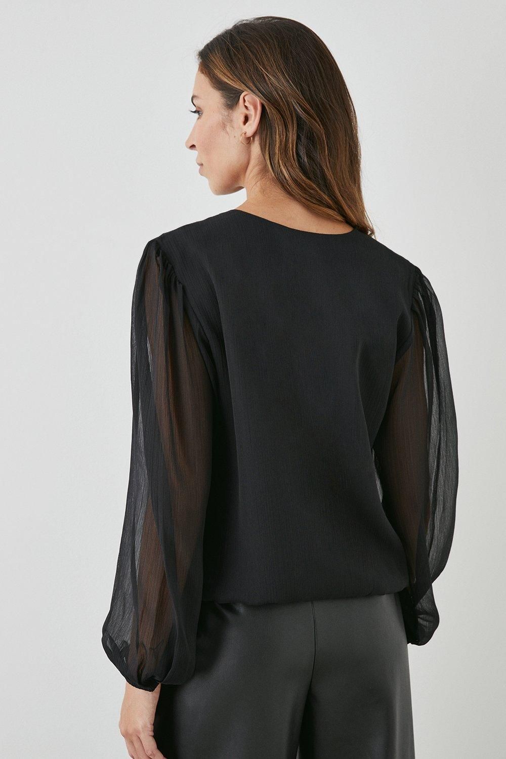 Principles Wrap Top Black image 4