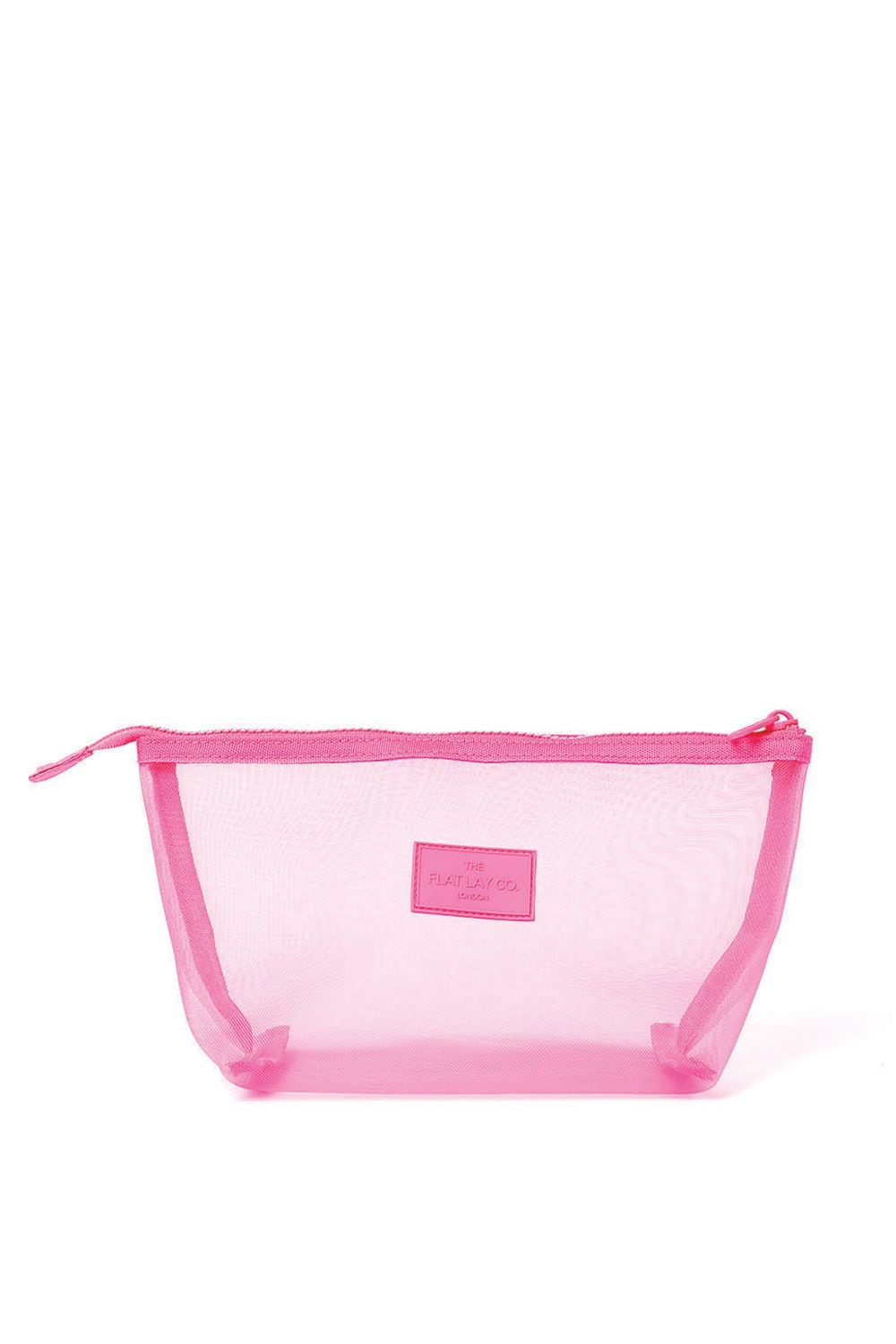 The Flat Lay Co Mesh Essential Makeup Pouch - Hot Pink Multi