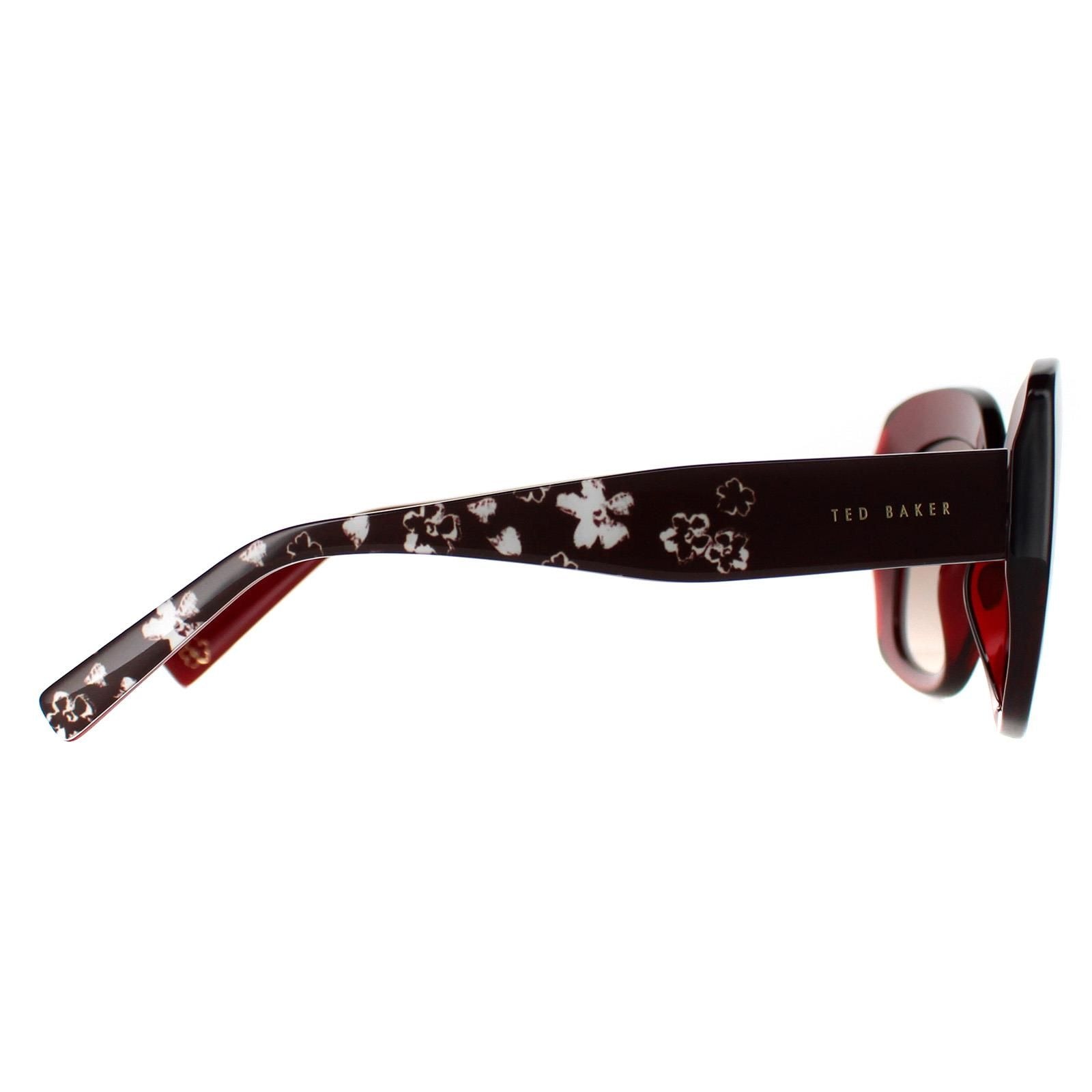 Ted Baker Cat Eye Crystal Dark Red Brown Red Gradient TB1675 Hattie image 4