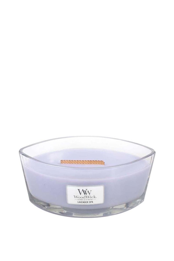 Woodwick Lavender Spa Ellipse Candle Purple