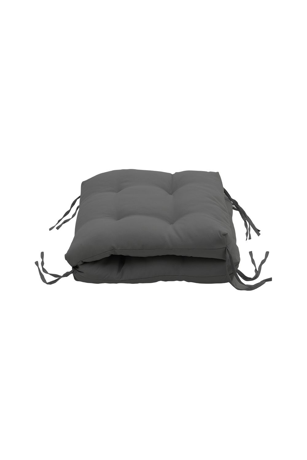 Living and Home 50x110x10cm Deep Grey Rattan Chair Cushion with Ties Outdoor Garden Seat Pad image 4