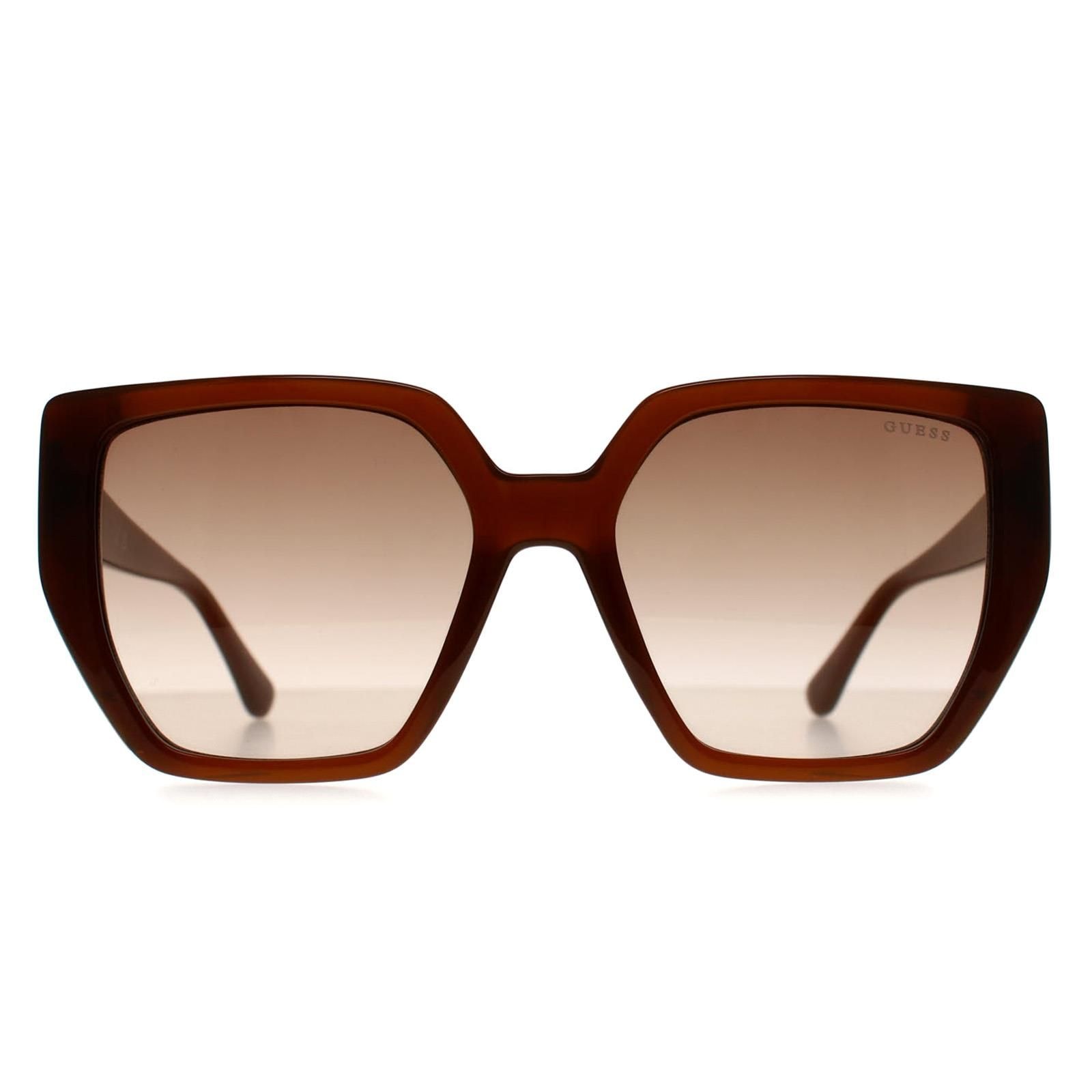 Guess Cat Eye Shiny Light Brown Brown Gradient GF6178 image 1