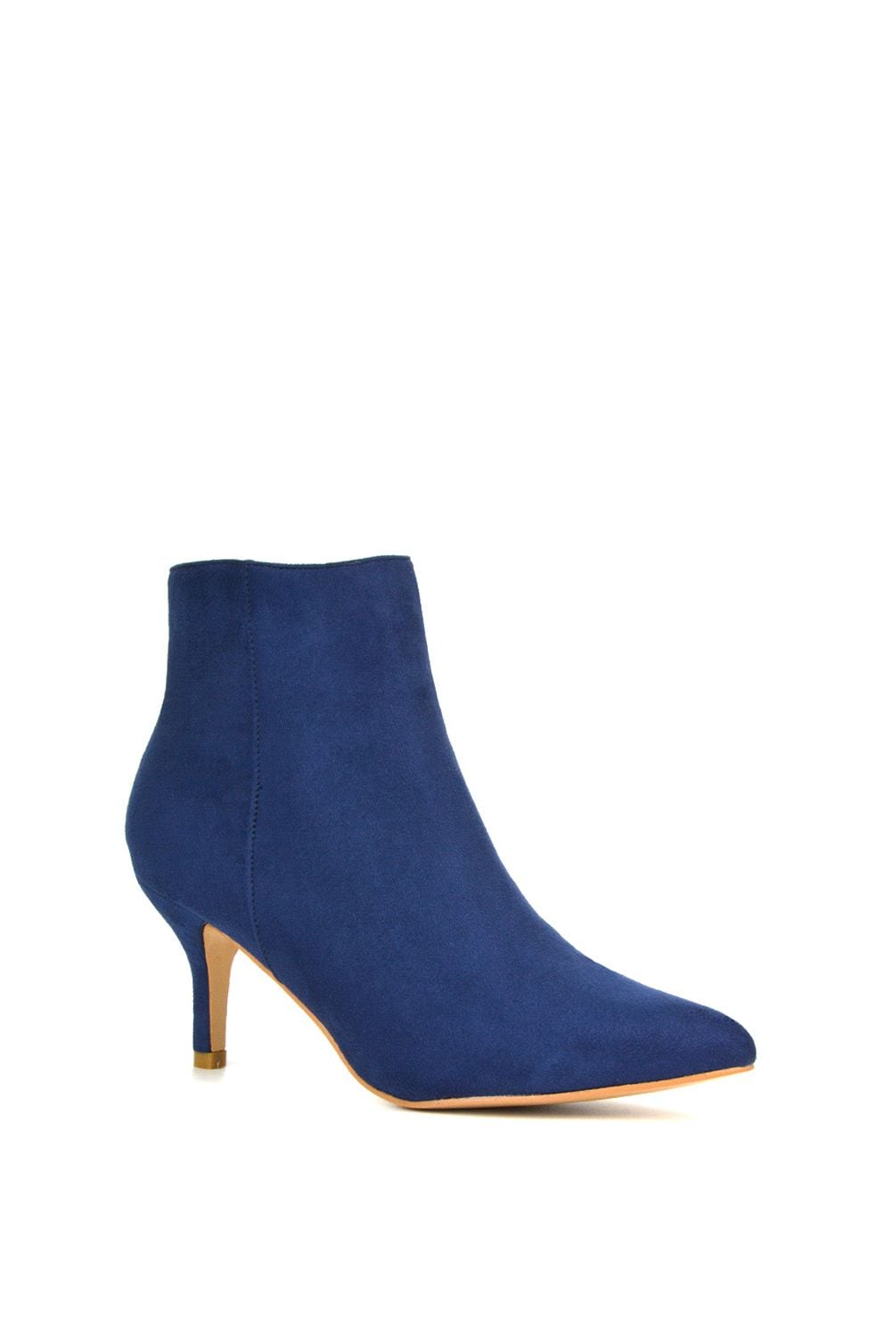 XY London 'Anastsia' Low Mid Kitten High Heel Stiletto Zip-Up Ankle Boots image 2