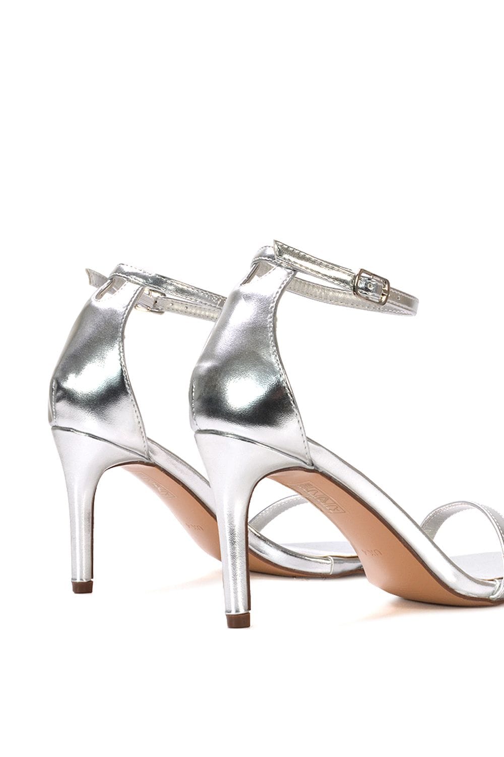 XY London 'Emma' Square Toe Stiletto High Heel Summer Sandals With Ankle Strap image 5