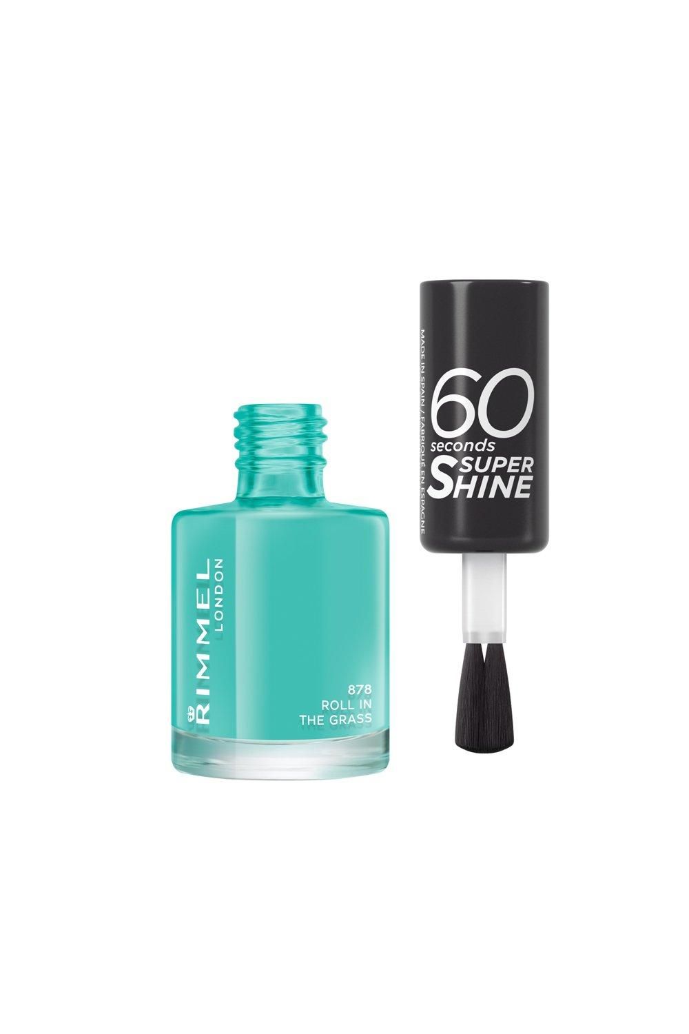 Rimmel London 60 Seconds Super Shine Nail Polish Roll In The Grass image 3