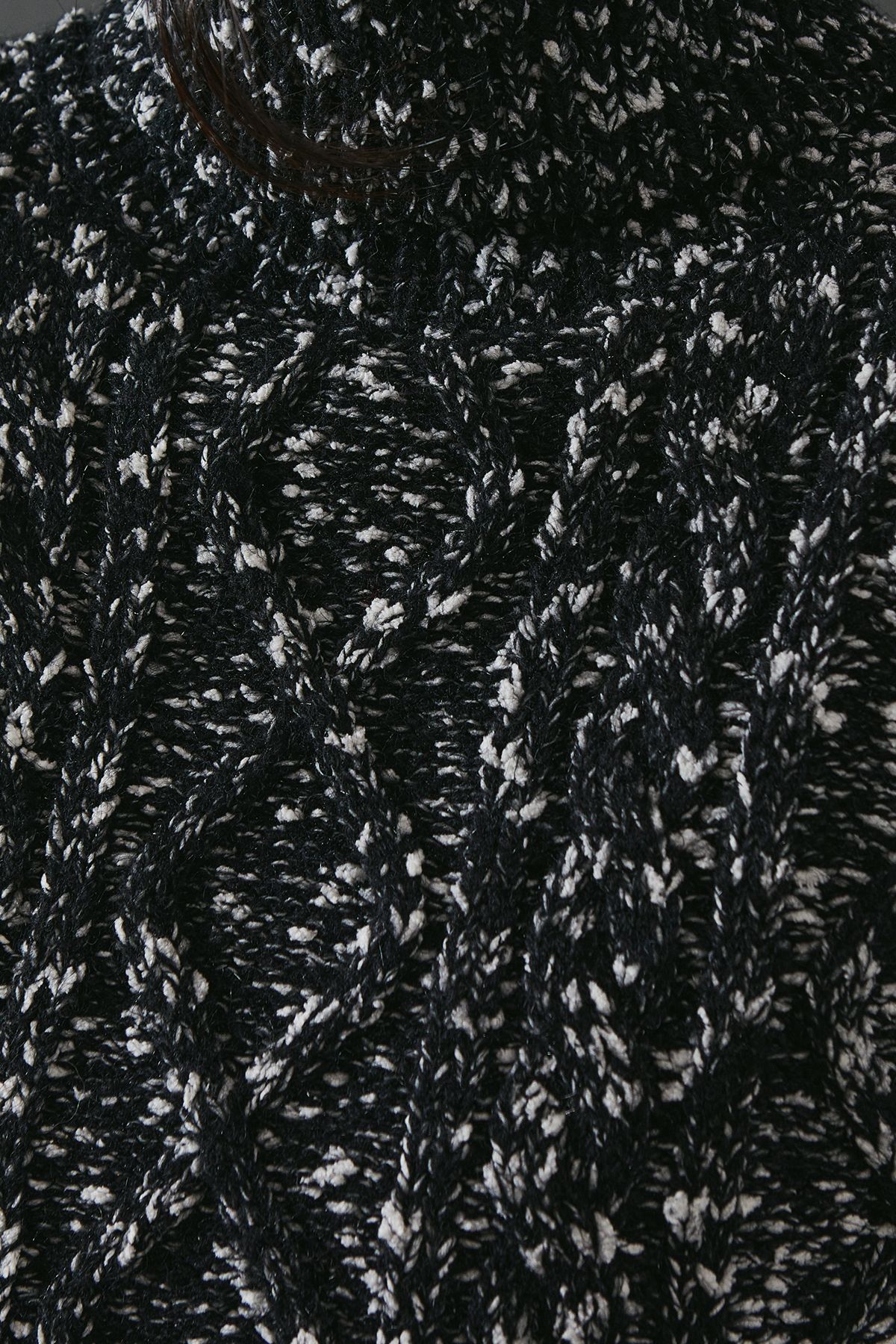 Warehouse Cable Knit Roll Neck Jumper Mono image 5