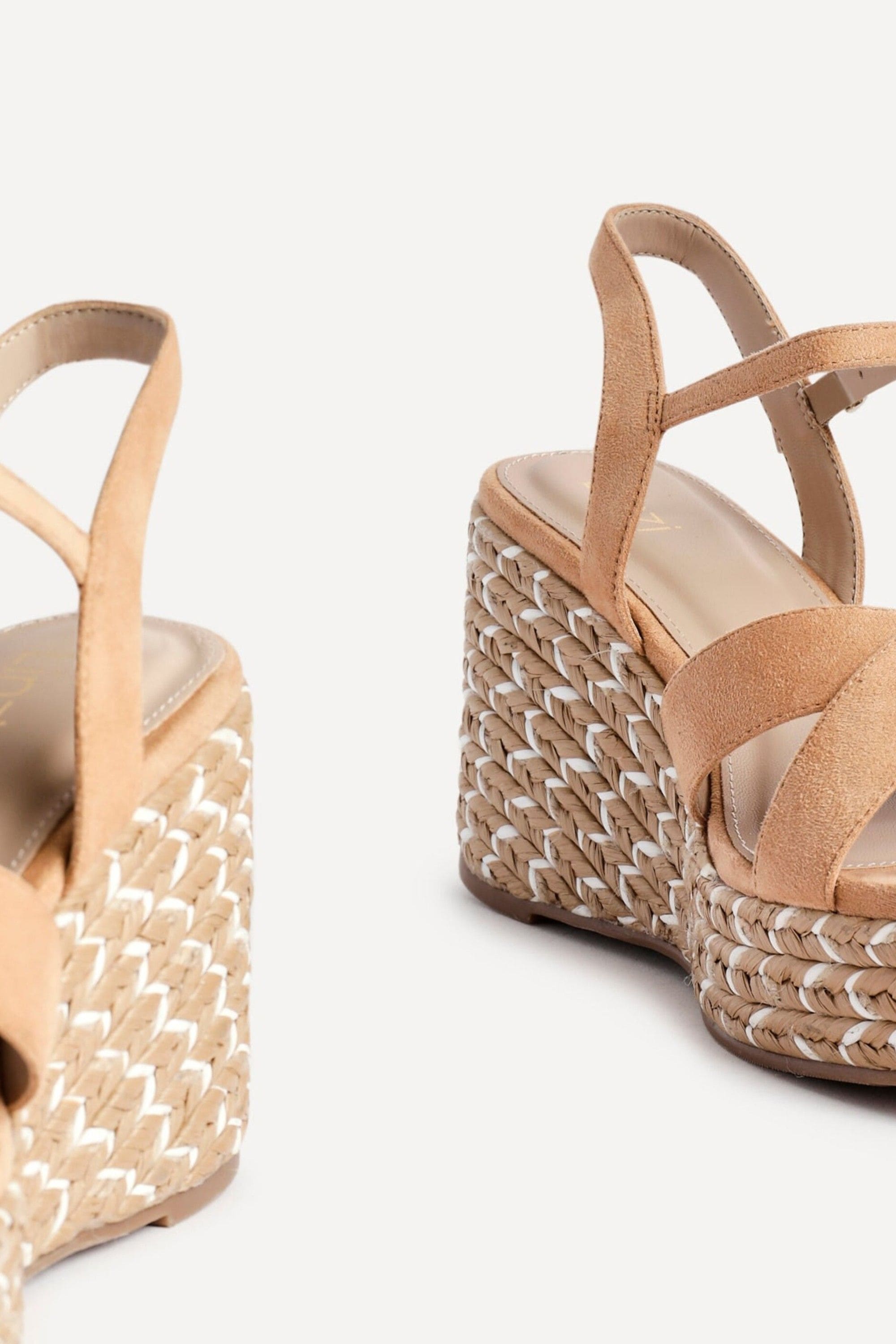 Linzi Leonie Tan Faux Suede Braided Wedge image 4