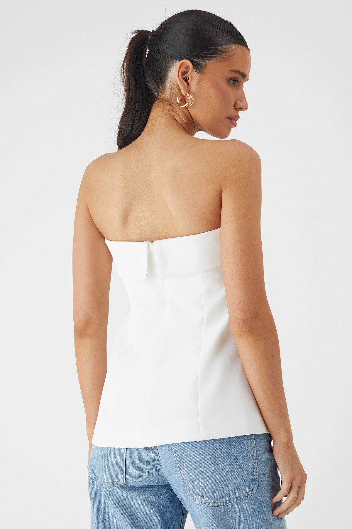 MissPap Tailored Bandeau Top White image 3