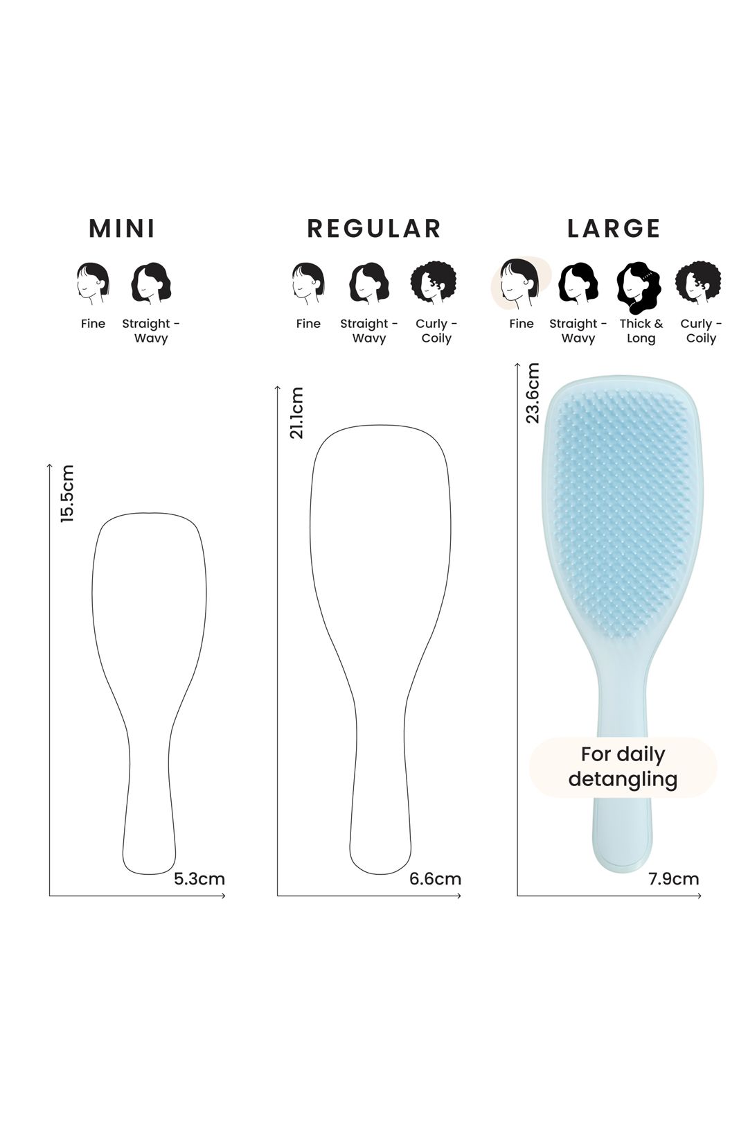 Tangle Teezer The Ultimate Detangler Large FINE Seafom Blue image 7