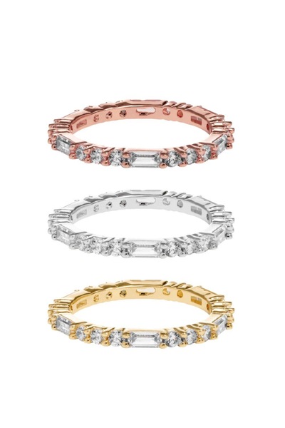 Jon Richard Tri Tone Stacking Ring - Pack Of 3