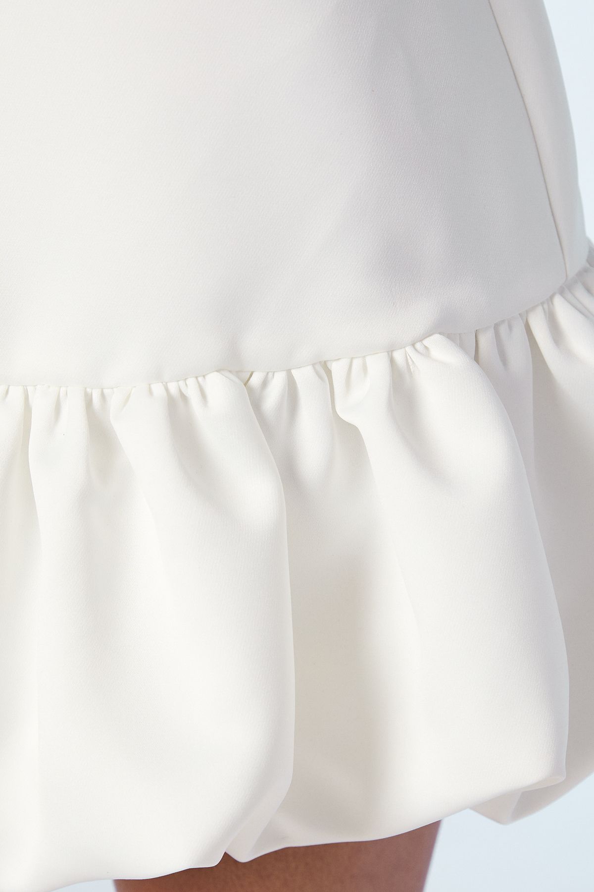 Oasis Structured Satin Drop Hem Bridal Mini Dress Ivory image 5