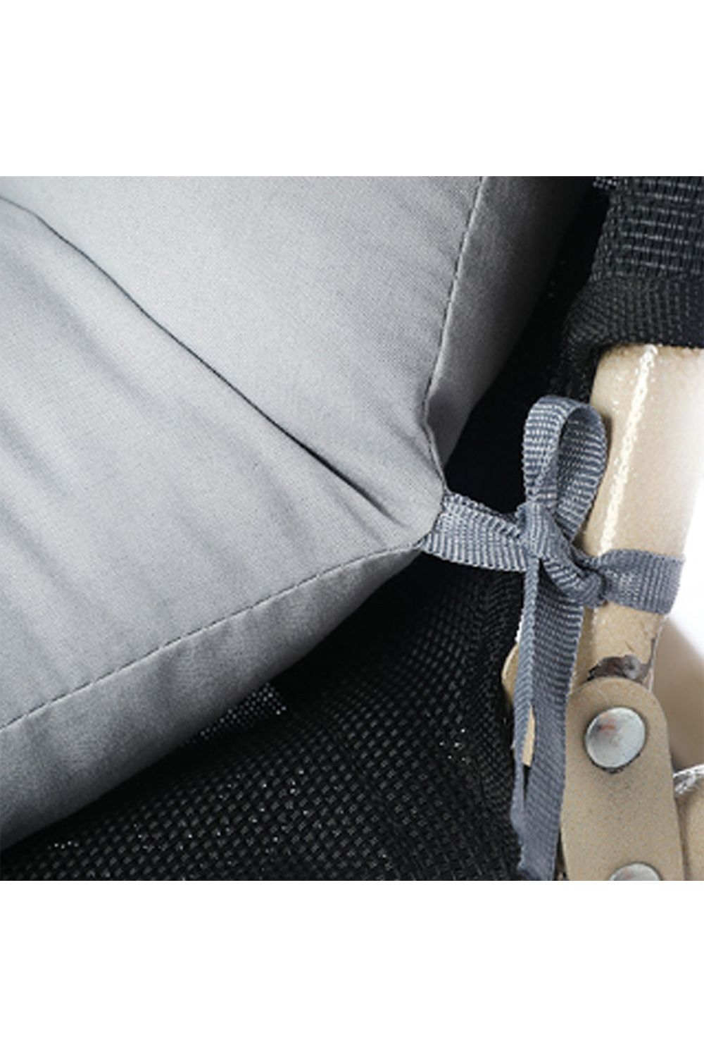 Living and Home 160x50cm Grey Outdoor Sun Lounger Cushion with Slip-Over Back & Side Tie Straps image 6