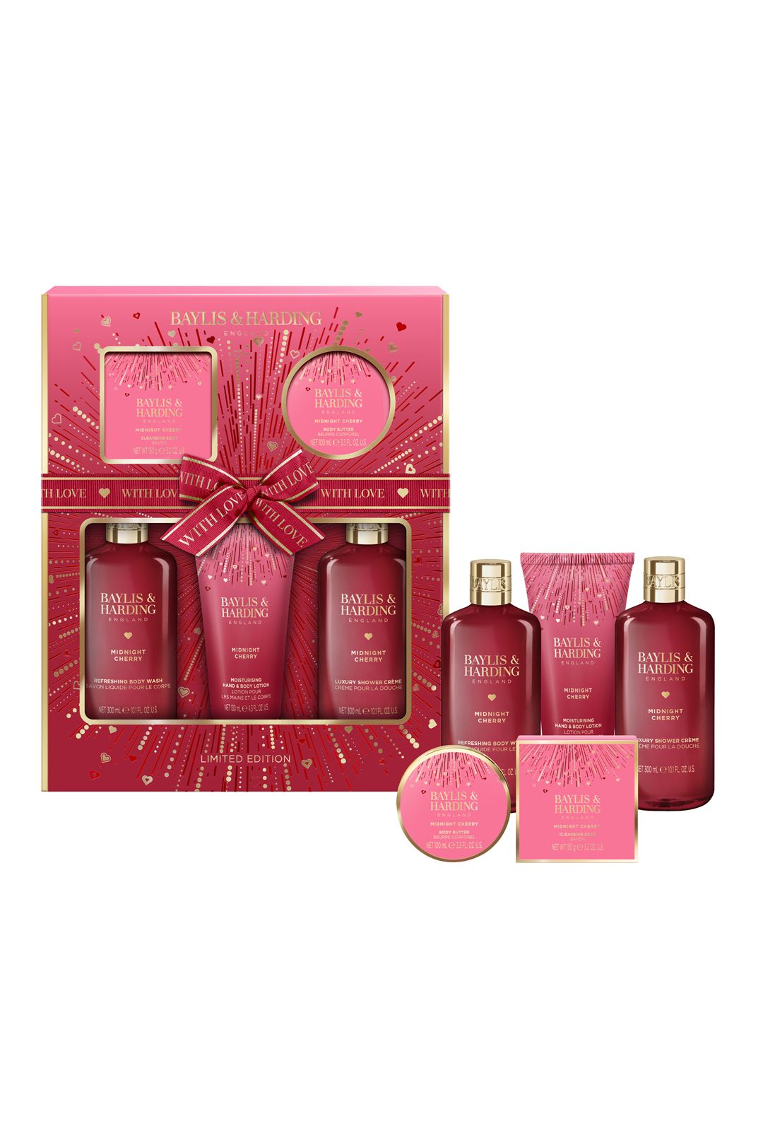 Baylis & Harding Midnight Cherry Perfect Pamper Gift Set Multi image 3