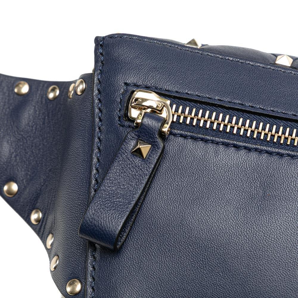 Valentino Preloved Quilted Leather Belt Bag Wo - Blue image 8