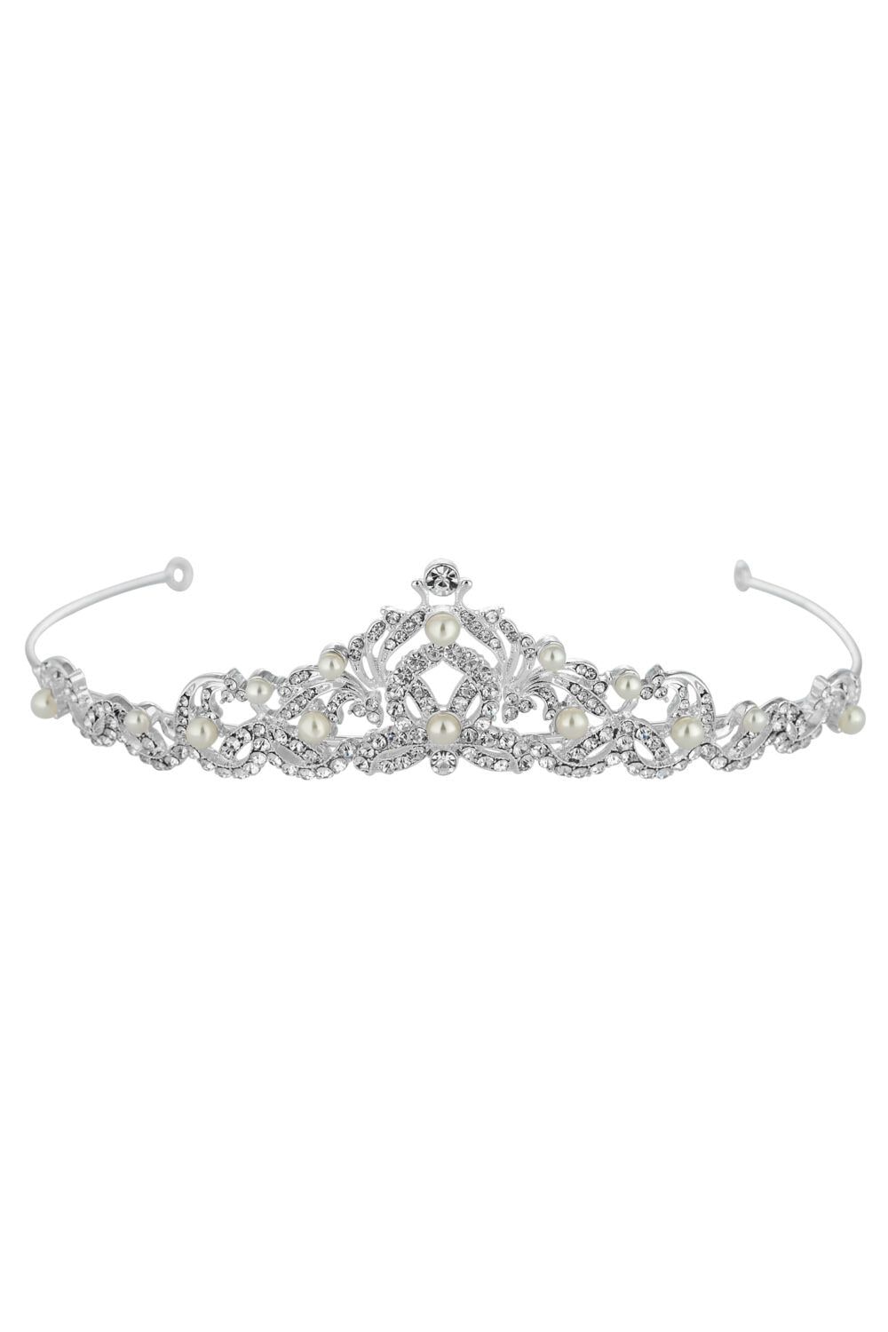 Jon Richard Silver Bridal Tiara - Gift Pouch image 1